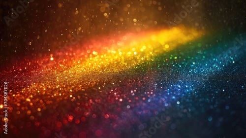 Vibrant Rainbow Illuminates the Night Sky. A Mesmerizing Spectacle 