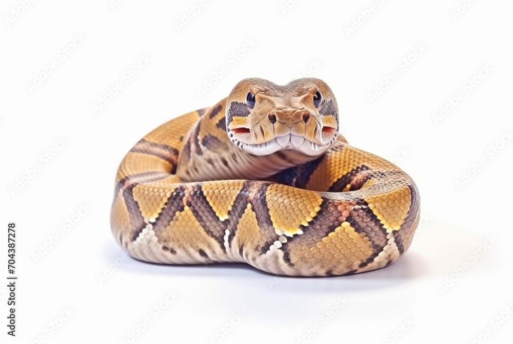 Obraz premium python isolated on white background. generative ai
