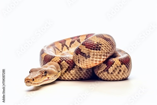 python isolated on white background. generative ai