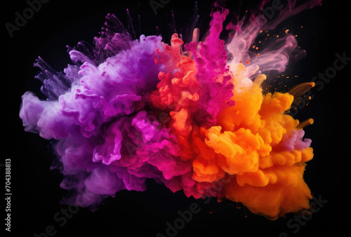 Colorful Substance Floating in the Air, A Vibrant and Mesmerizing Display