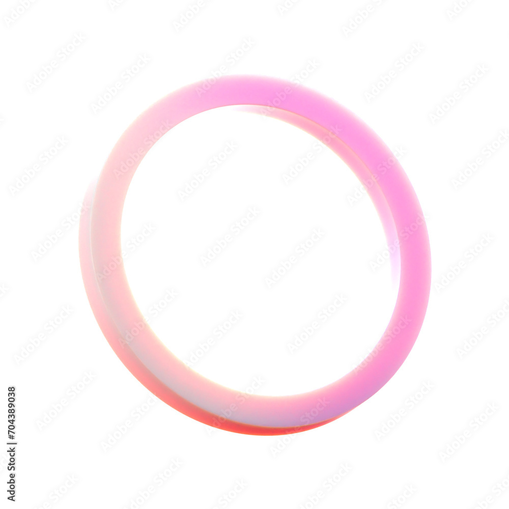 3d gradient geometric abstract bracelet shape for your design on an isolated background. 3d rendering icon. 3d gradient geometric abstract bracelet shape for your design on an isolated background. 3d rendering icon.