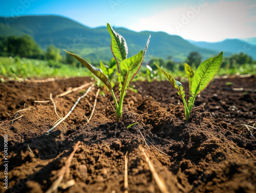 Efficient agriculture techniques enrich soil, ensuring long-term productivity with minimal environmental impact; farm 00113 stands out. photo