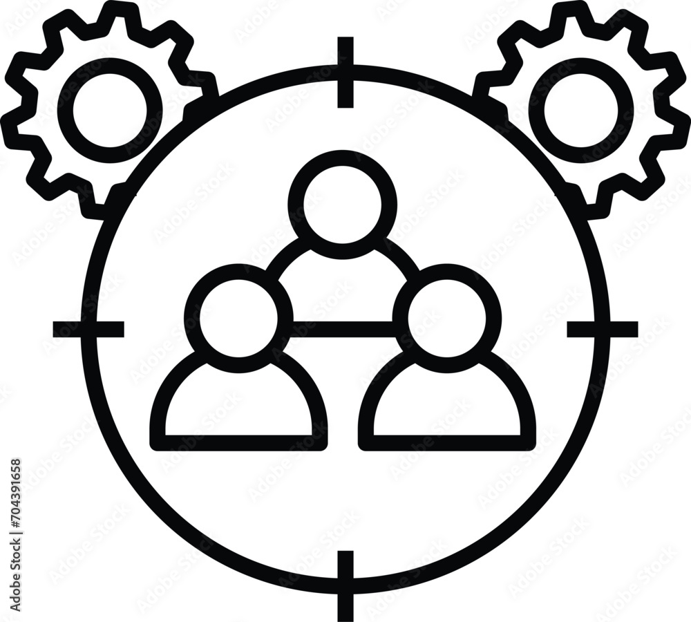focus on customer icon total quality management vector TQM illustration sign focus on customer icon total quality management vector TQM illustration sign