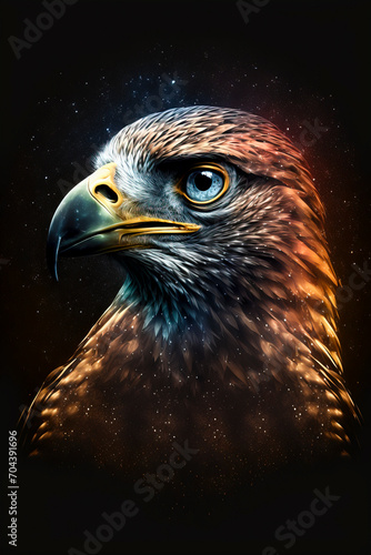 Eagle in Fiery Nebula: A Generative AI-Enhanced Artistic Rendition © Fernando Cortés