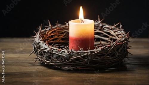 _Candle_burning_in_a_crown_of_thorns_at