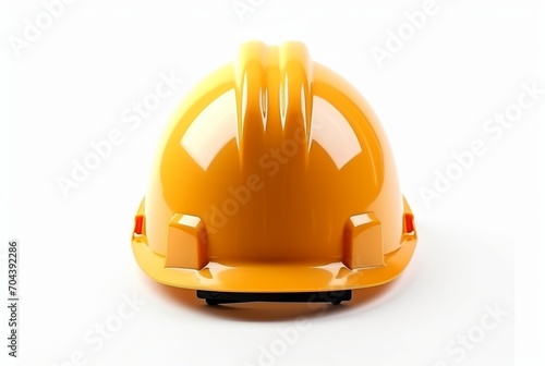 plastic safety helmet isolated on white background. generative ai