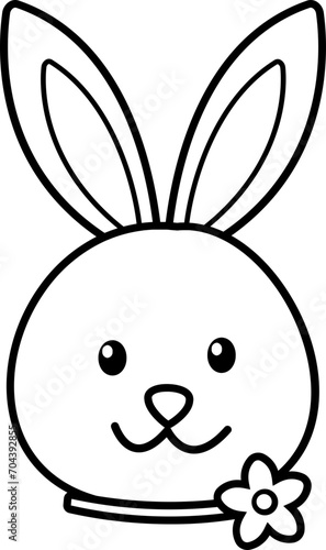 bunny head outline