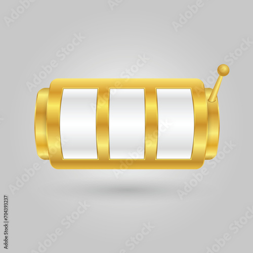 Casino slot gold sign. Vector illustration