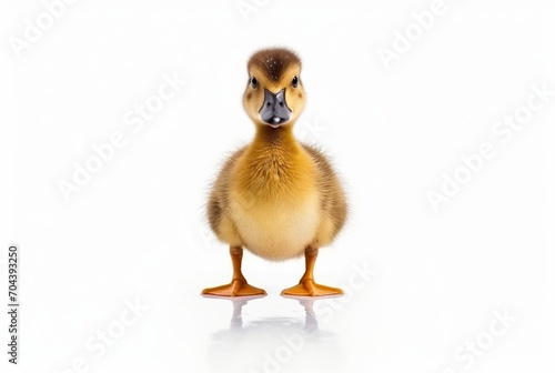 cute duckling isolated on white background. generative ai