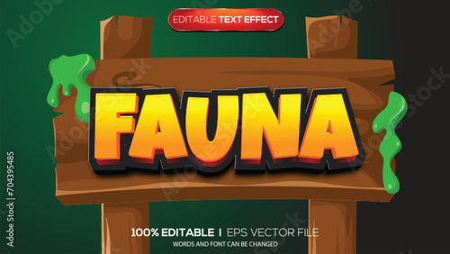 editable text effect fauna theme