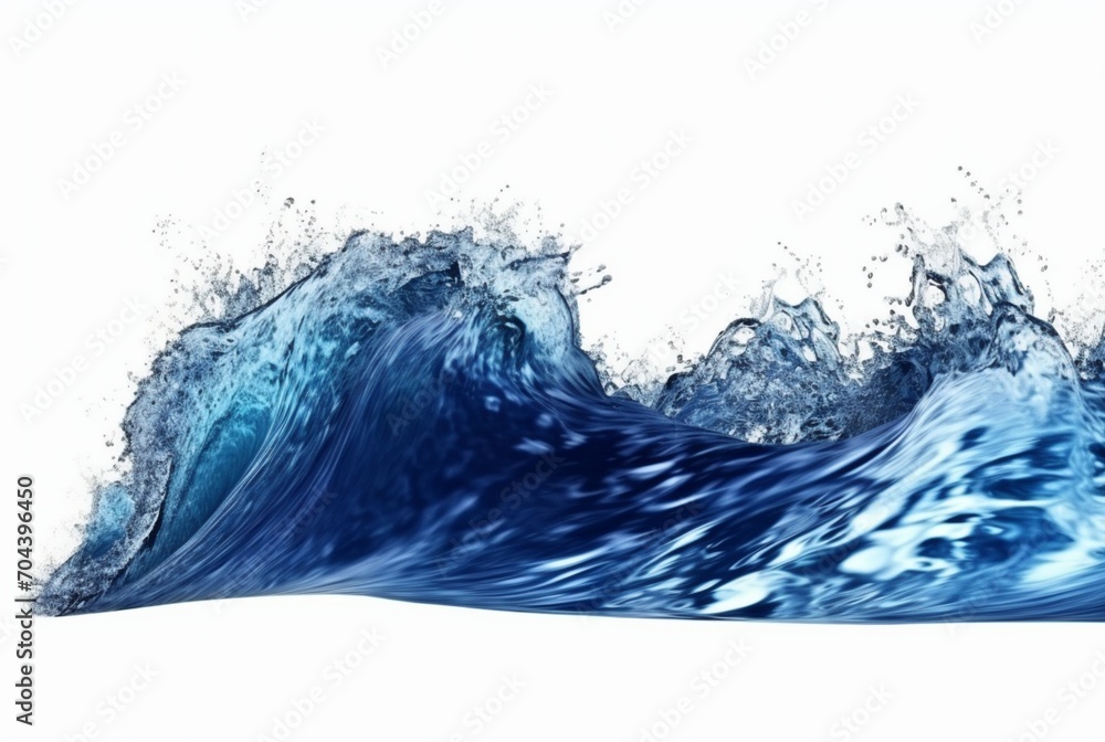 waves water isolated on white background. generative ai waves water isolated on white background. generative ai
