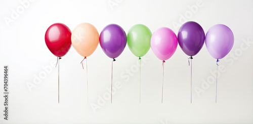 Colorful Balloons in a Row - Assorted Colors on Display for Celebrations and Events