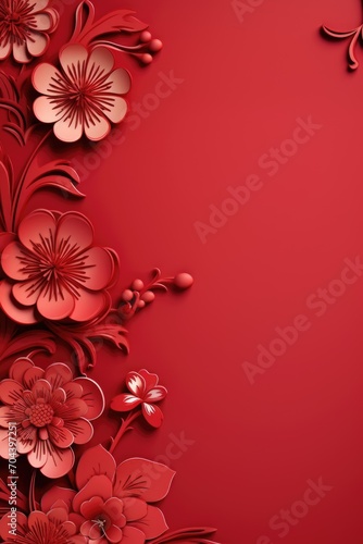 Graceful background of cherry blossoms for Chinese New Year