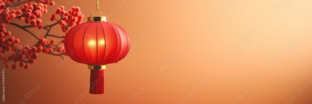 Chinese lantern on red background Chinese lantern on red background