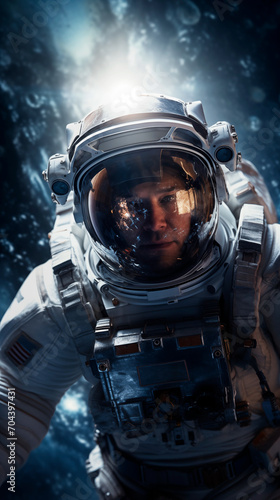 Male astronaut, close-up - portrait 