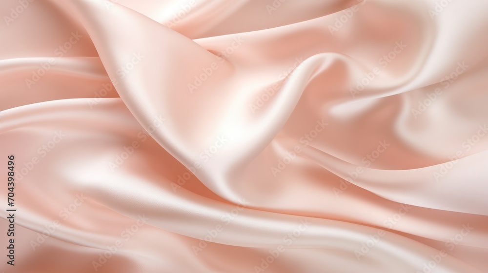 Obraz premium Light pale tender peach pink beige white silk satin, copy space, 16:9