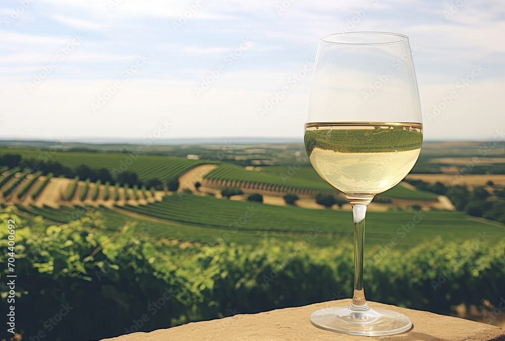 Glass of Wine on Wooden Table, Relaxation and Indulgence Glass of Wine on Wooden Table, Relaxation and Indulgence