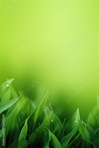 green background with green leaves. Ecological background.