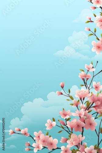 Delicate flowers on a beautiful background, spring style