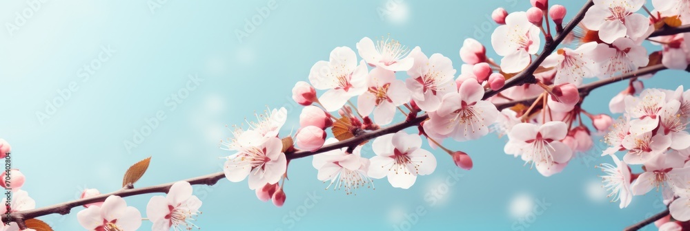 background of spring cherry blossoms tree.