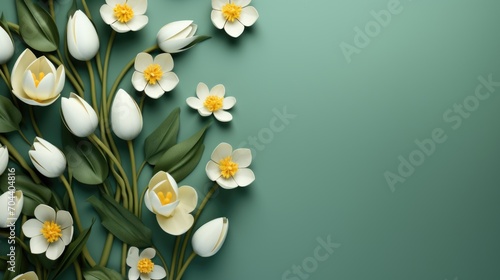 Background with a spring flowers.