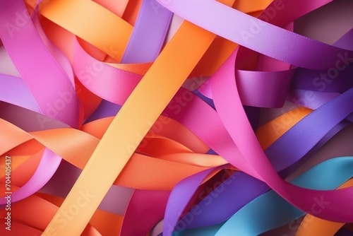 Colorful awareness ribbons for supporting people. Healthcare and medical concept