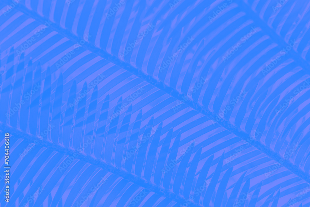 Blue and delicate pink color geometric abstract background with palm leaves pattern Blue and delicate pink color geometric abstract background with palm leaves pattern