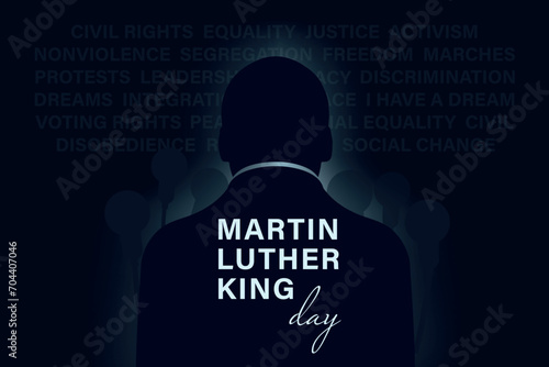 Martin Luther King Jr. Day greeting card design
