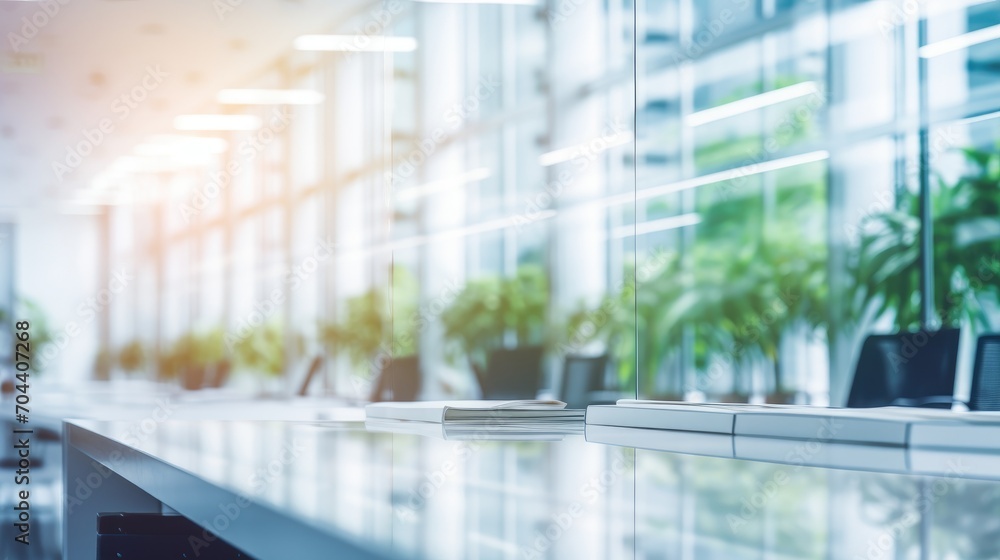 Blurred background image of a meeting room in a modern office. Business Blurred background image of a meeting room in a modern office. Business