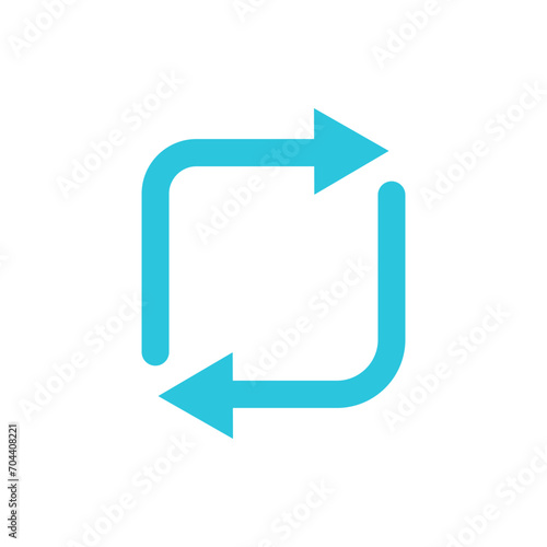 Synchronization, Synchronicity, rotate, Change icon, Two arrows. From blue icon set.