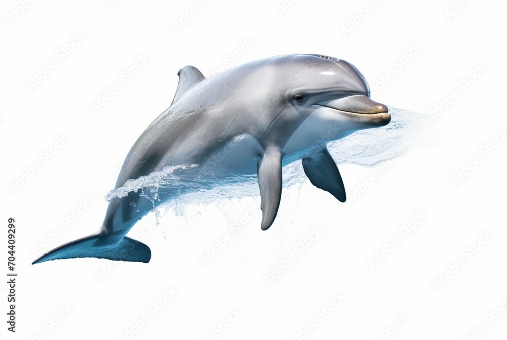 Fototapeta premium dolphin fish isolated on white background. generative ai