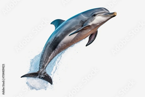 dolphin fish isolated on white background. generative ai © LivroomStudio