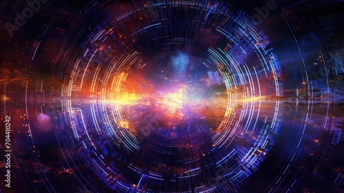 Wallpaper Mural Abstraction, colorful neon background Torontodigital.ca