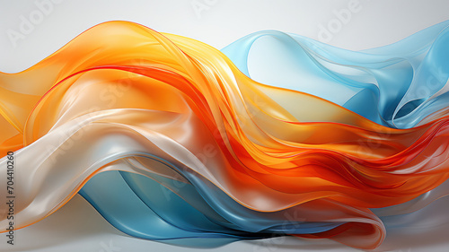 Tangerine Silk Waves