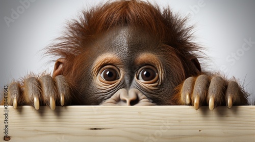 Orangutan animal big monkey jungle wildlife zoo rainforest photo