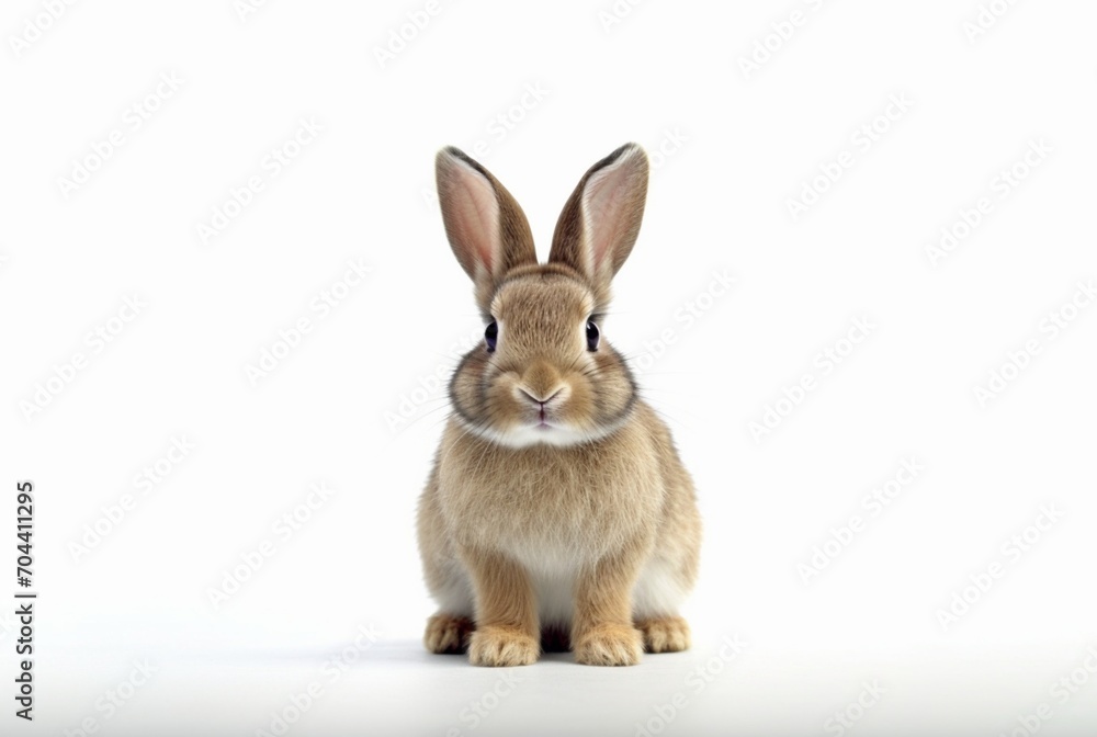 cute rabbit isolated on white background. generative ai cute rabbit isolated on white background. generative ai