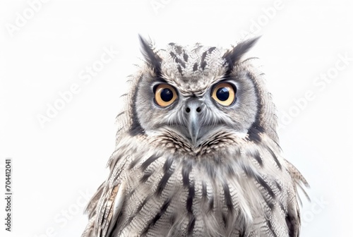 owl isolated on white background. generative ai