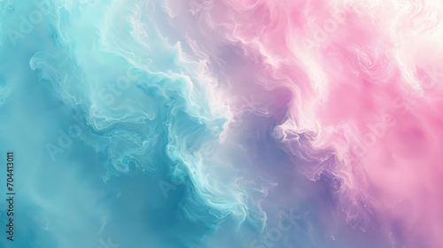 An ethereal blend of pastel blues and pinks swirl together in a dreamy abstract pattern, reminiscent of a soft, celestial nebula photo