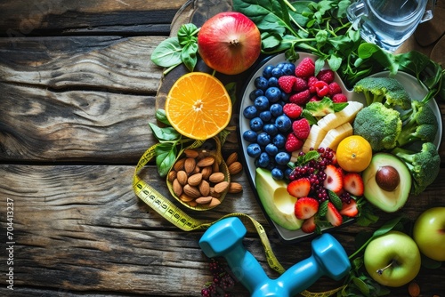 A vibrant array of nourishing whole foods and locally-sourced produce create a mouth-watering still life, encouraging a balanced diet and a sense of connection to the earth