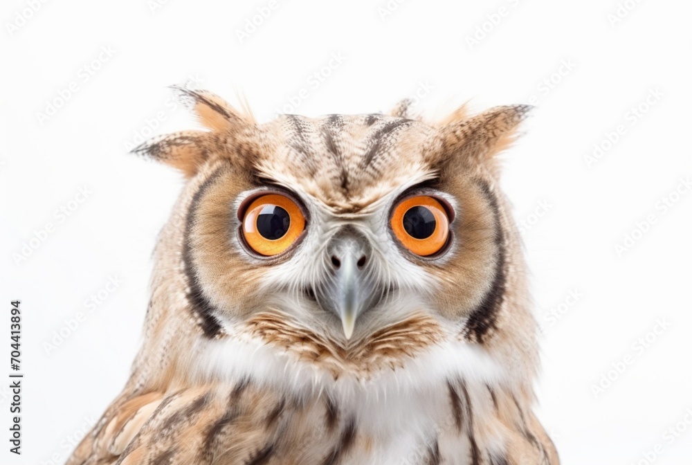 owl isolated on white background. generative ai owl isolated on white background. generative ai