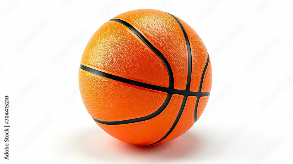 Fototapeta premium New orange basketball ball isolated on white