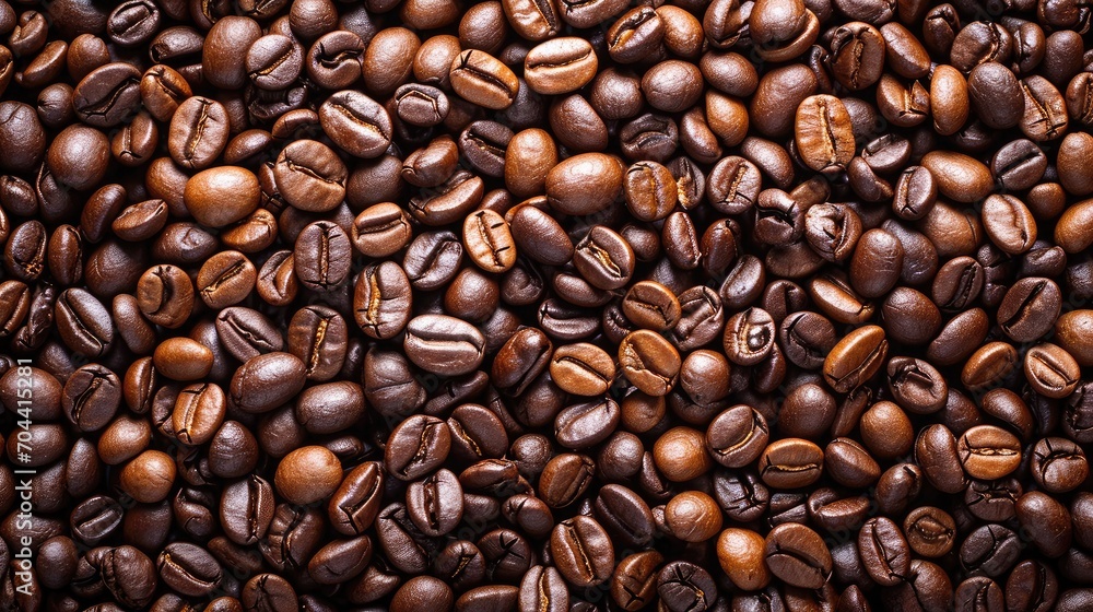 Fototapeta premium Mixture of different kinds of coffee beans. Coffee Background