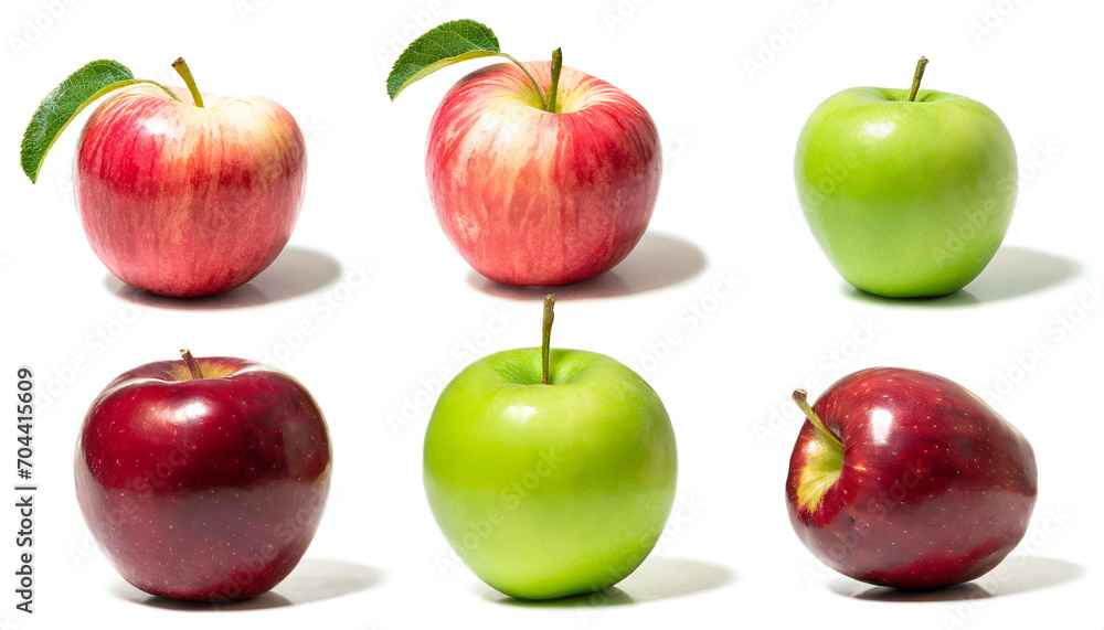 apfel collection isoliert auf weißen Hintergrund, Freisteller apfel collection isoliert auf weißen Hintergrund, Freisteller