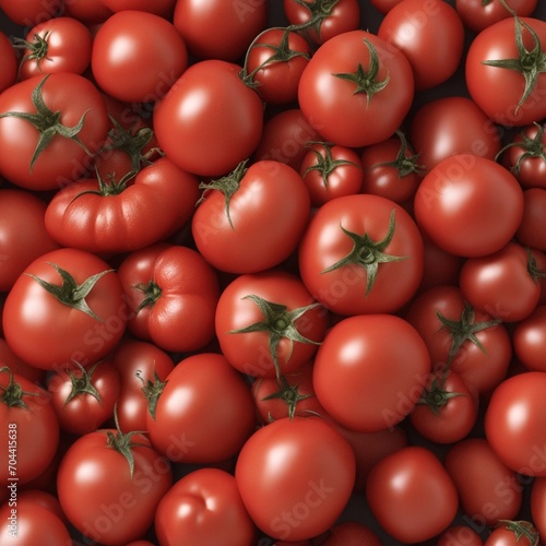 Vibrant Harvest  A Captivating Close-up of a Freshly Picked Tomato