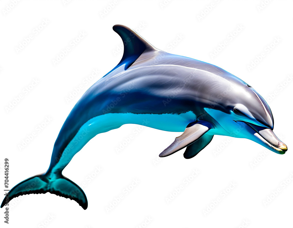 Delfin isoliert auf weißen Hintergrund, Freisteller Delfin isoliert auf weißen Hintergrund, Freisteller