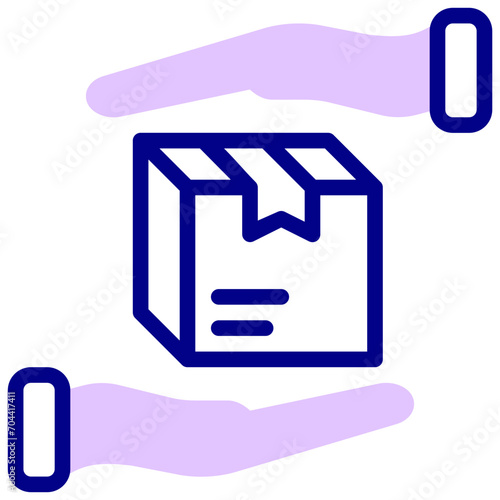 receive package filled outline vector icon