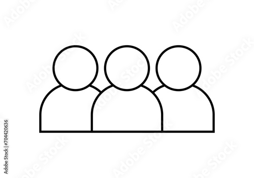 Icono negro de grupo de trabajo en fondo blanco.