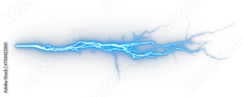 Cutout electric lighting spark on transparent backgrounds 3d rendering png