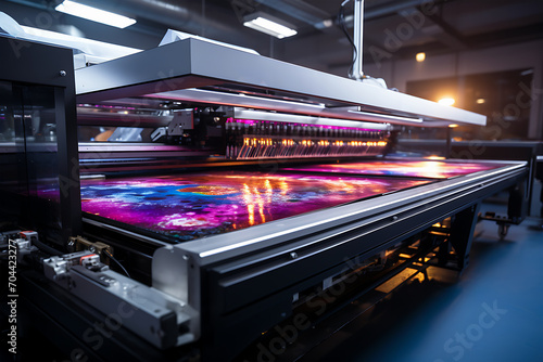 View of a Beautiful Digital UV printing machine photo