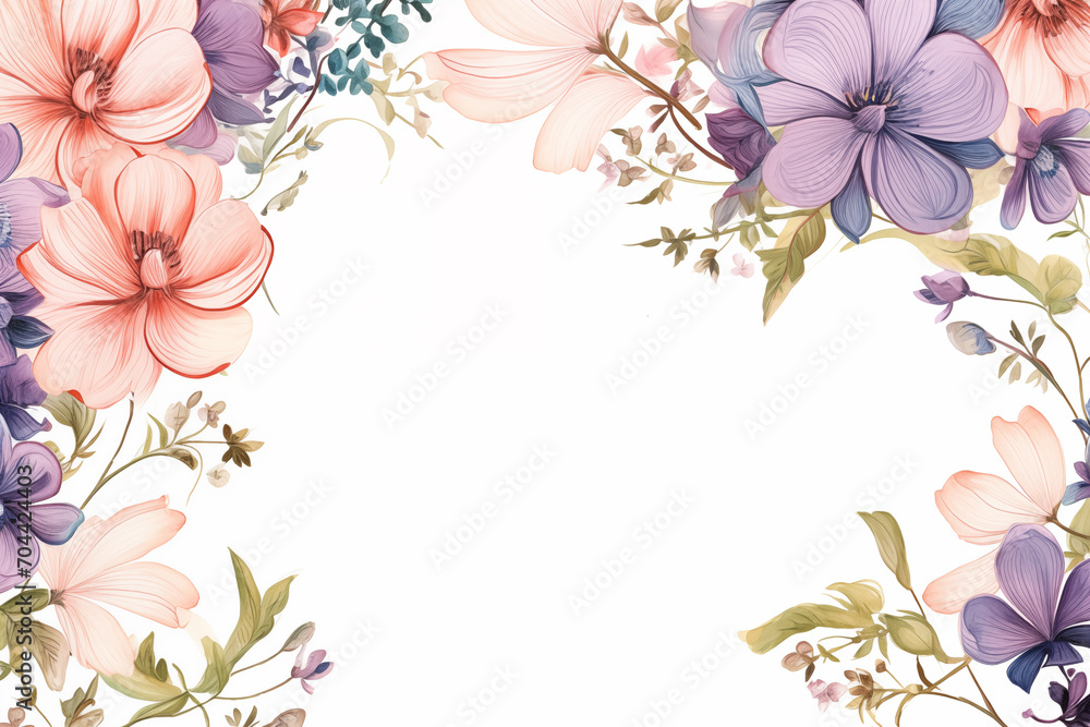flowers framed with copy space flowers framed with copy space
